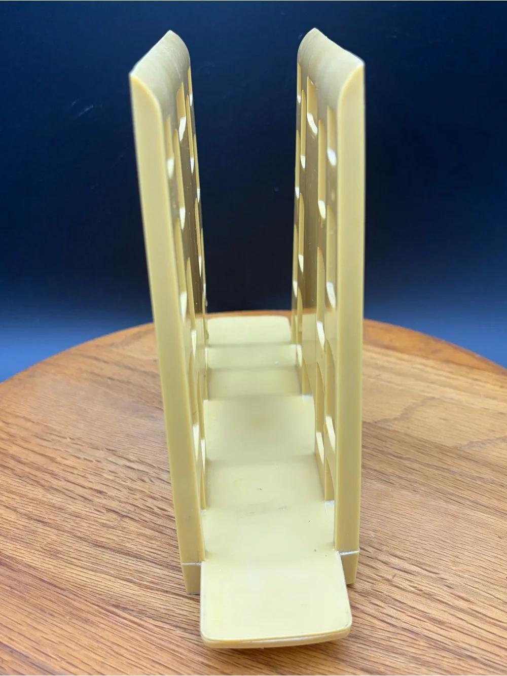 Vintage Retro Floral Mustard Yellow Napkin Holder Plastic MCM Cottagecore